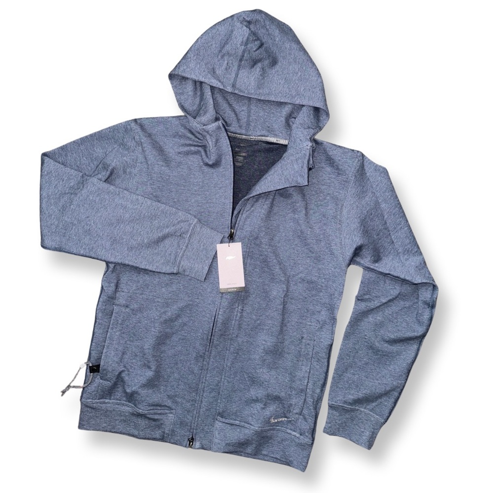 Nike Yoga DRI-Fit Restore Full Zip Fleece Hoodie in Blue DQ4876-410 - Picture 15 of 15